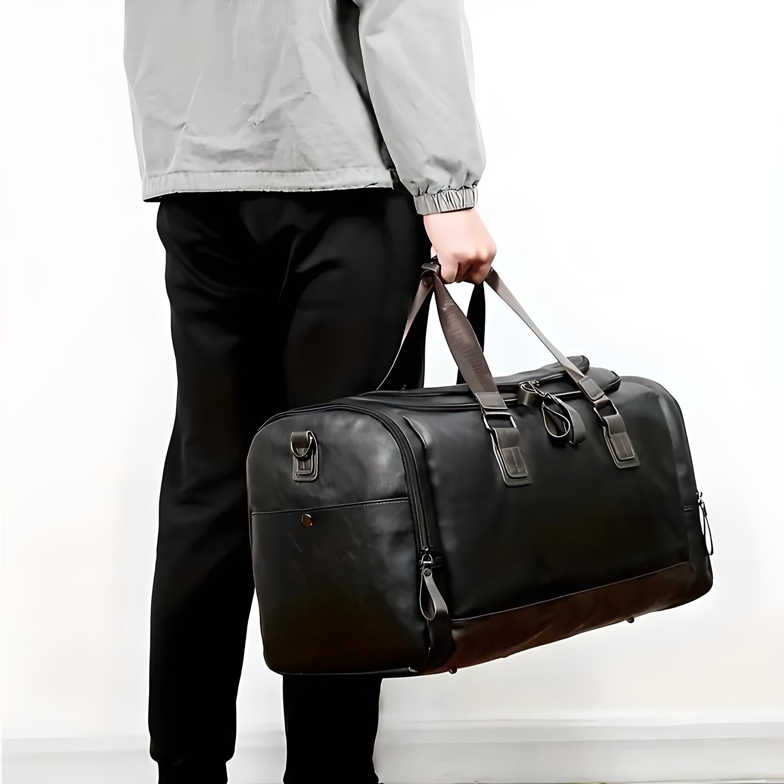 Classy Men’s Leather Duffle Bag