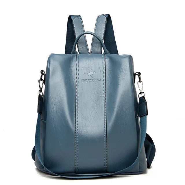 Tourer | Women's Anti-Theft Leather Backpack